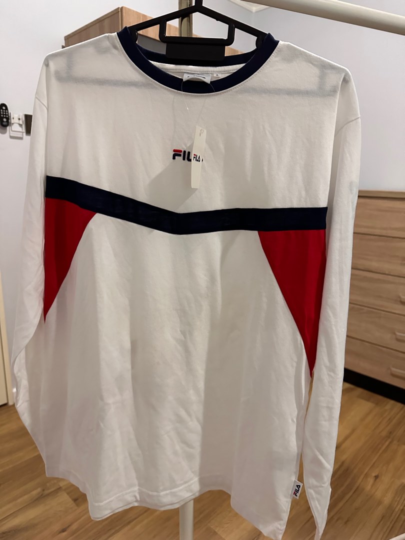 Long sleeve fila hot sale shirt