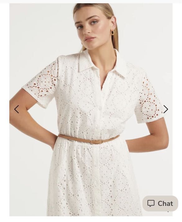 FOREVER NEW Sabrina Broderie Shirt Dress
