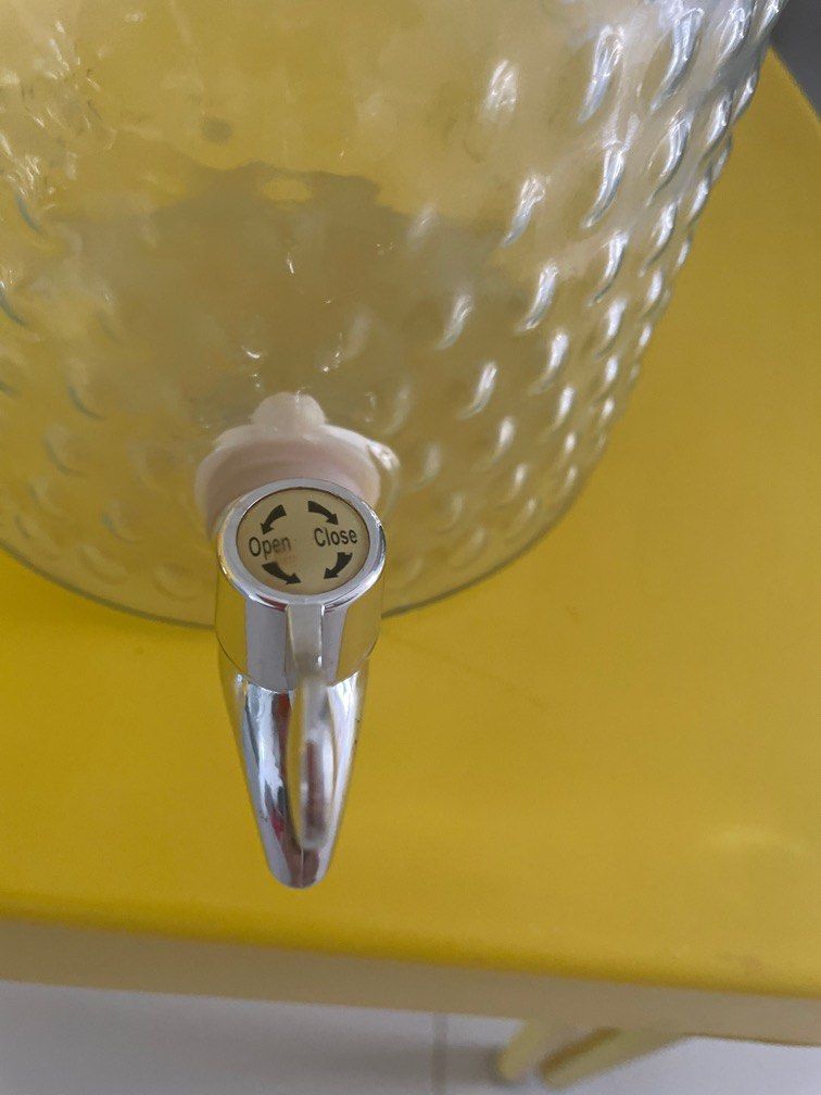 Glass water dispenser (old school design), Furniture & Home Living