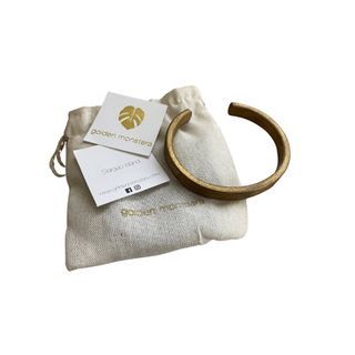Golden Monstera Gold-Pleated Bangle from Siargao