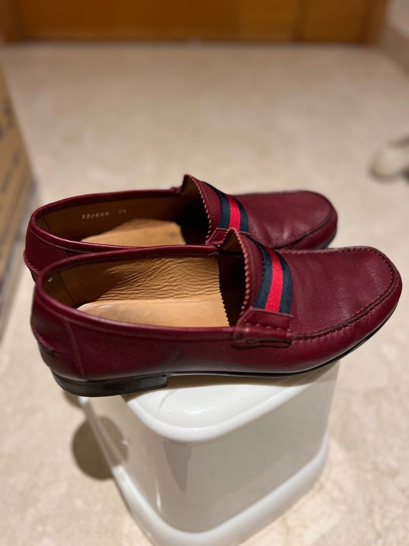 Maroon gucci loafers online
