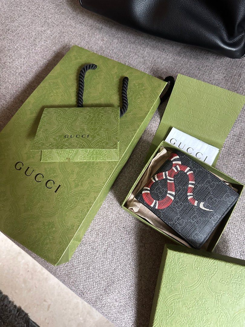 GUCCI KING SNAKE WALLET, Luxury, Bags & Wallets on Carousell