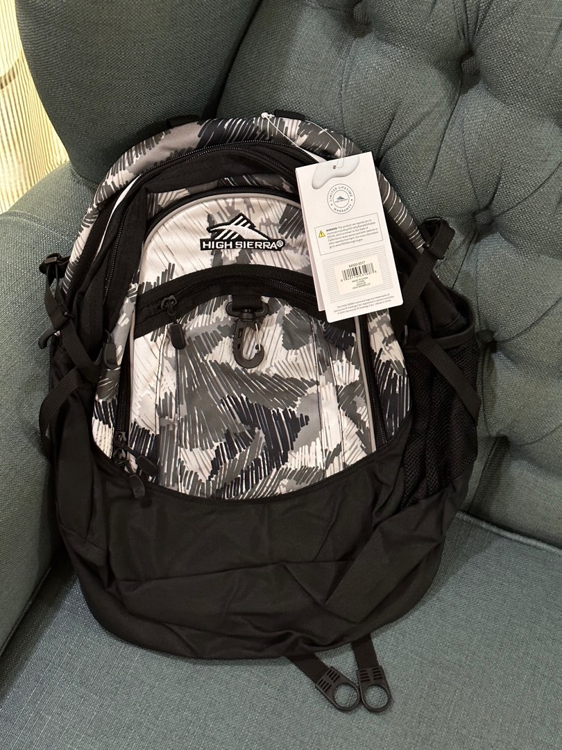 High Sierra Fatboy Backpack in Scribble Camo Men s Fashion Bags