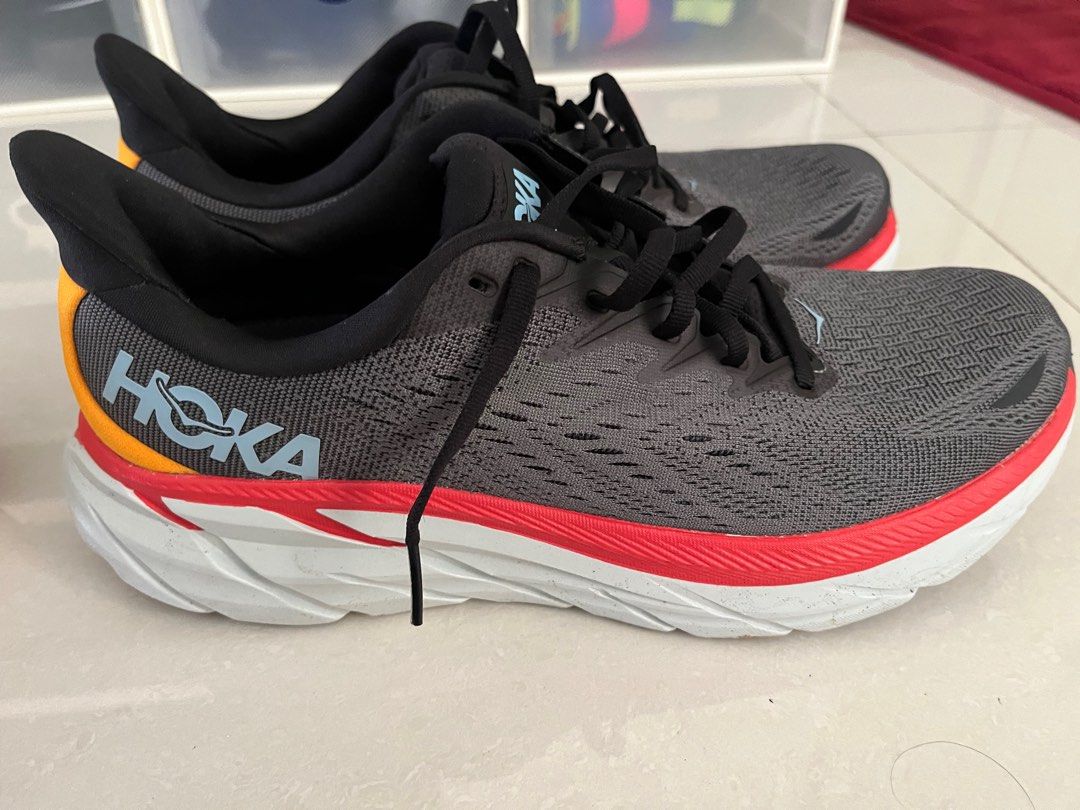 Hoka Clifton 8 wide men US8.5 running shoe, Men's Fashion, Footwear ...