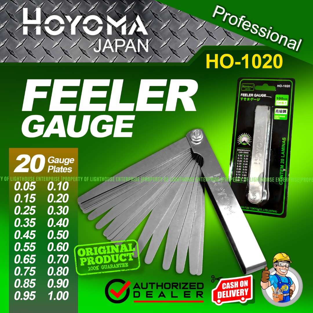 HOYOMA Japan Feeler Gauge Filler Gap Thickness Measurement Tools (20