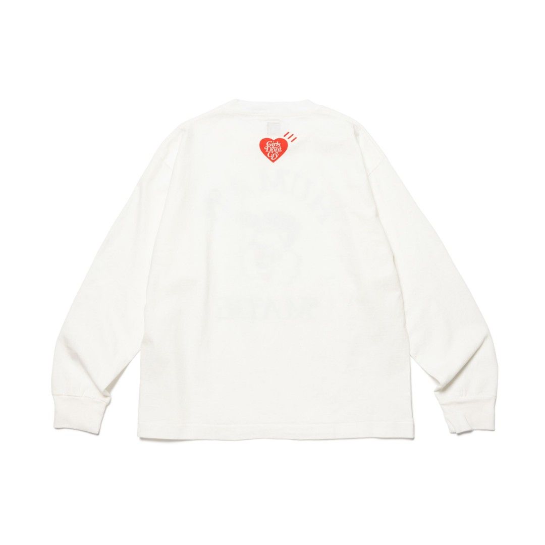 HUMAN MADE GDC VALENTINE'S DAY L/S T-SHIRT XXL, 男裝, 上身及套裝