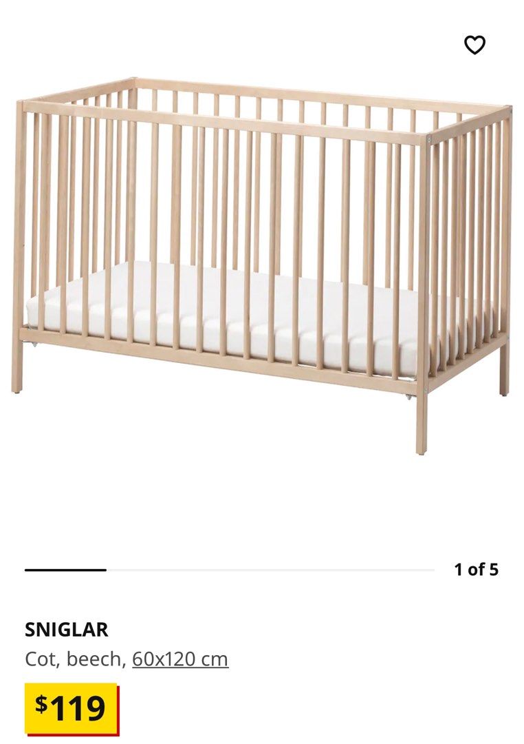 IKEA BABY COT FULL SET Cot 60x120 cm, Babies Kids, Baby Nursery