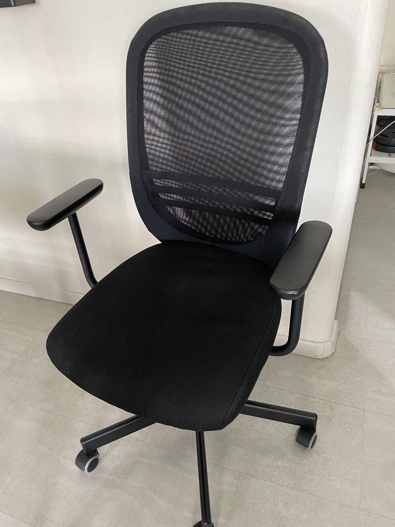 Refurbished Ikea flintan office chair with arm rest, Furniture & Home