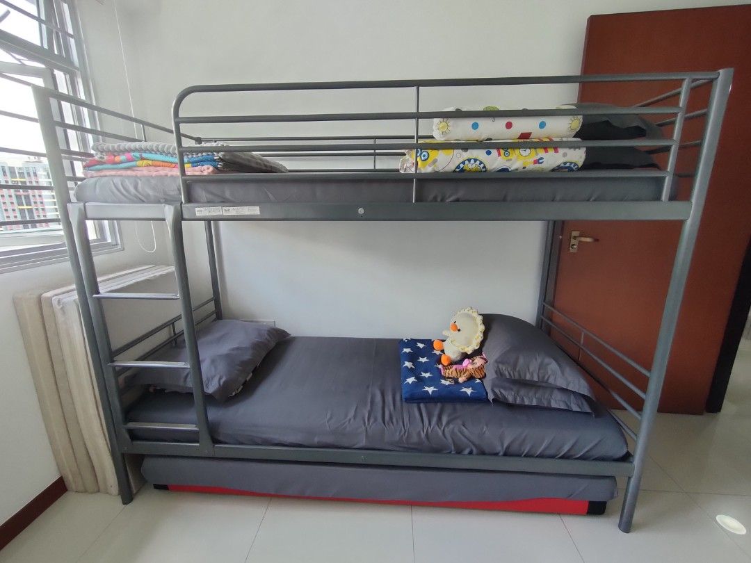 Ikea Metal Bunk Bed, Furniture & Home Living, Furniture, Bed Frames