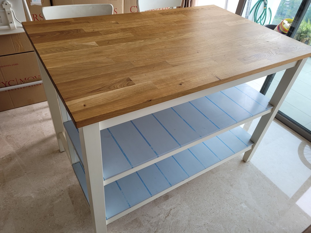 Ikea Stenstorp Kitchen Island (includes free bar stools), Furniture