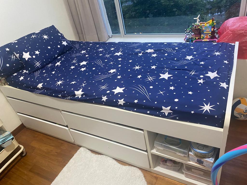 IKEA storage bed frame, Furniture & Home Living, Furniture, Bed Frames