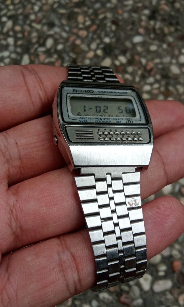 Jam tangan SEIKO digital calculator original vintage no citizen Alba