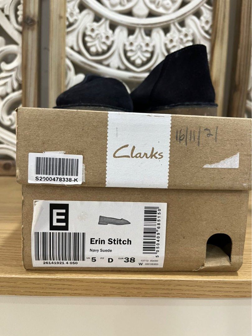 Clarks erin stitch navy hotsell