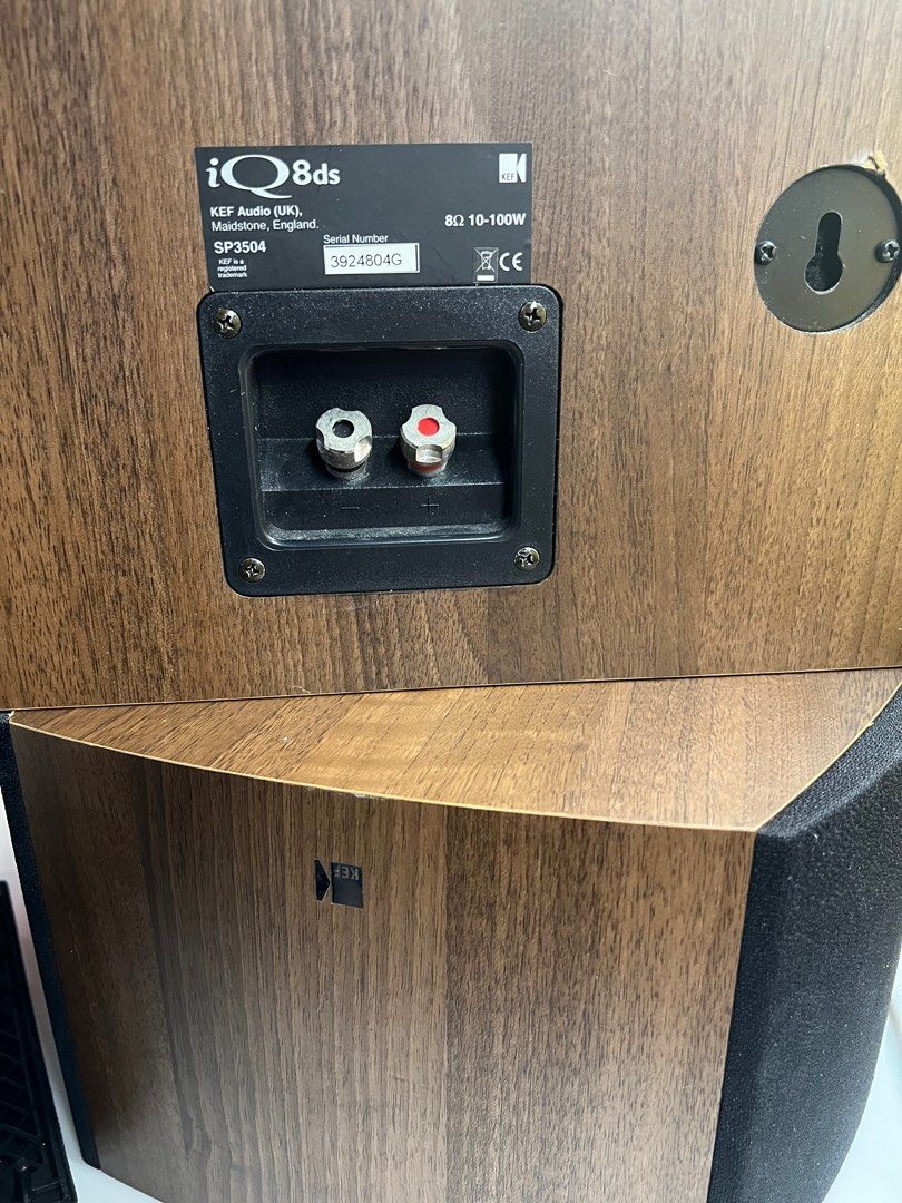 KEF iQ8 ds 希少 ダイポール型サラウンドスピーカー ウォールナット色