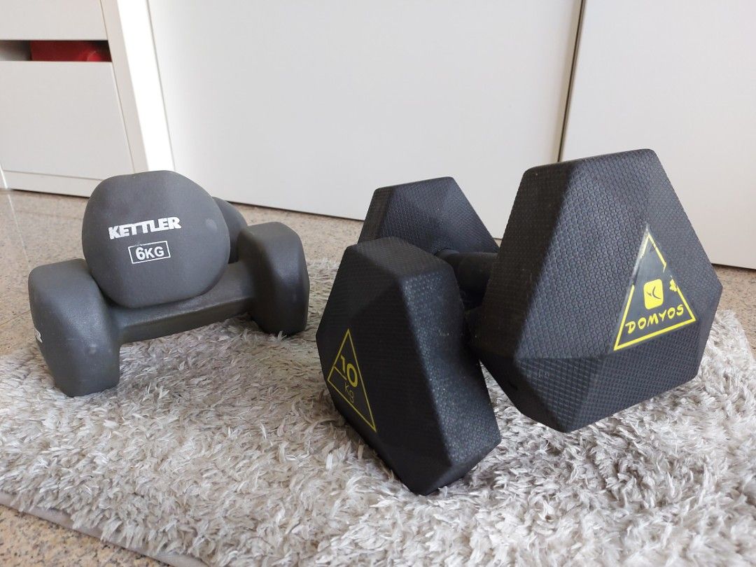 6kg cheap dumbbells decathlon