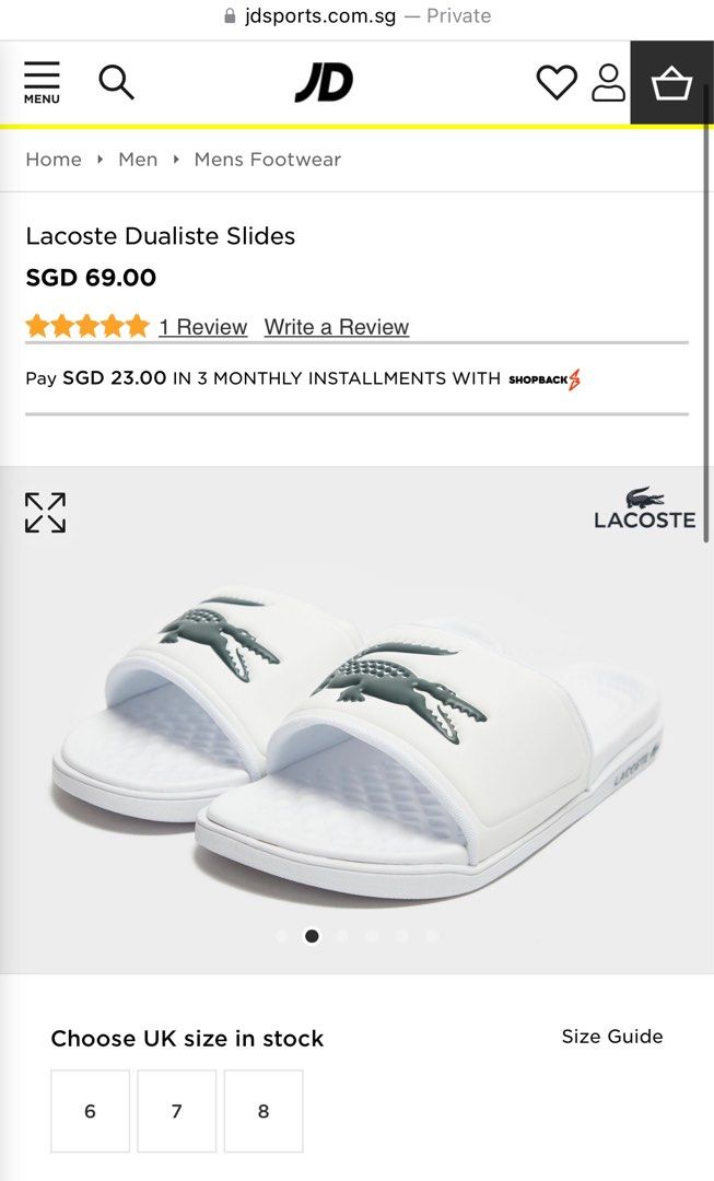Jd sports lacoste clearance slides