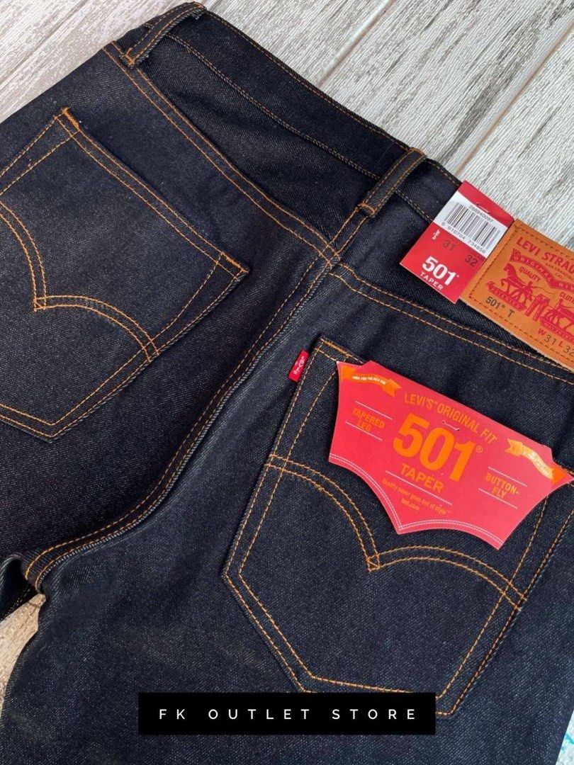 501 taper fit limited edition selvedge jeans clearance
