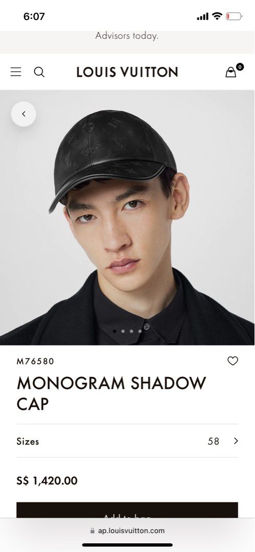 Louis Vuitton MONOGRAM Monogram shadow cap (M76580)