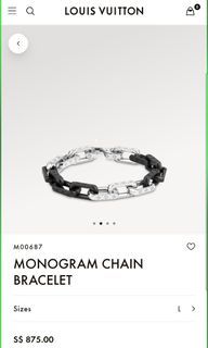 Louis Vuitton® LV X Yk Monogram Chain Bracelet Red Black. Size M