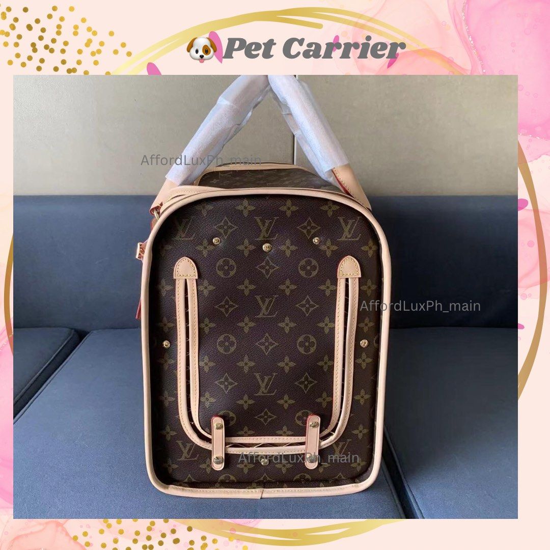 Authentic LOUIS VUITTON Sac Chien 35 Dog Pet Carrier Bag Travel Case #52506