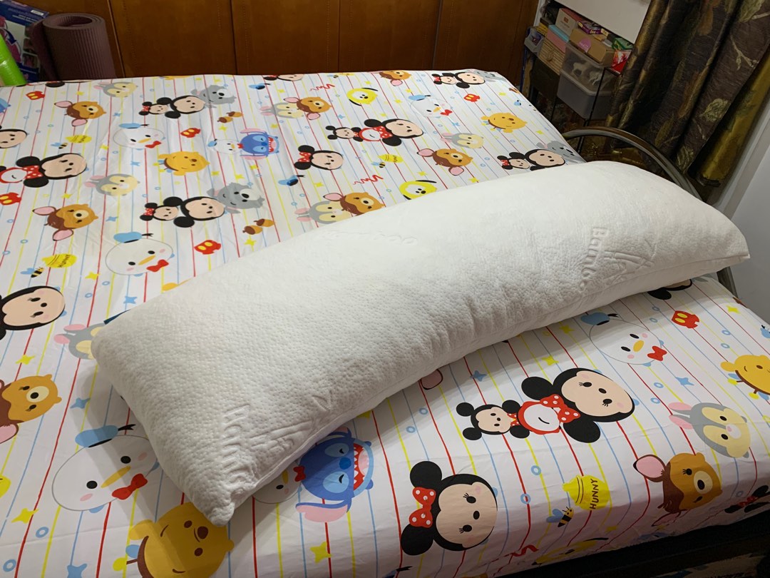 Lucid shredded memory foam body pillow, Furniture & Home Living