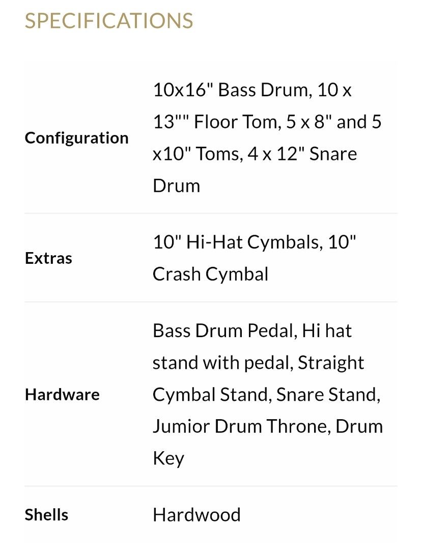 Ludwig Junior Drum Set, Hobbies & Toys, Music & Media, Musical