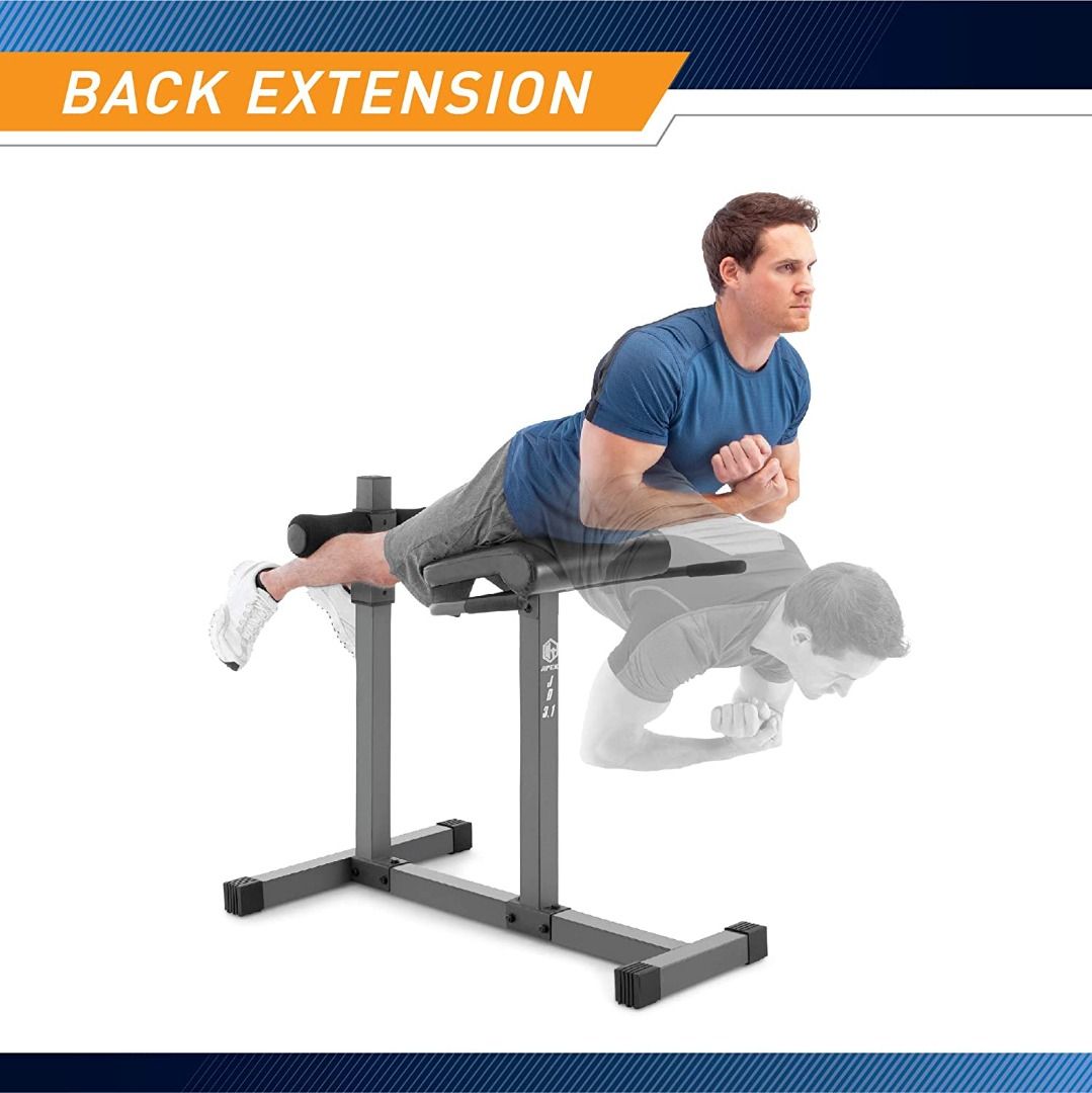 Marcy Adjustable Hyperextension Roman Chair Exercise Hyper Bench