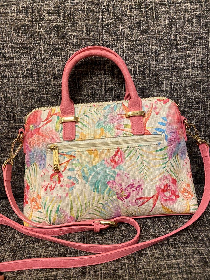 Marino orlandi floral pink by italy(2 way), Luxury, Bags & Wallets on ...