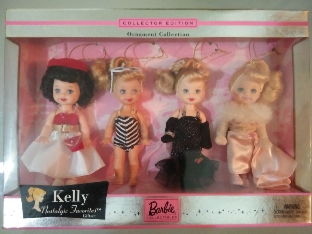 Mattel Barbie Kelly Collector's Edition Nostalgic Favorites Giftset  Ornament Collection 4 in 1
