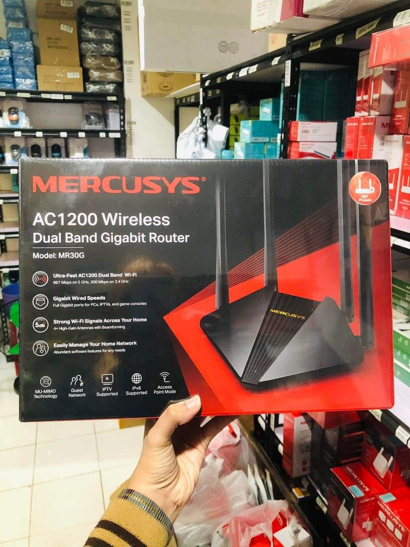 Mercusys MR30G AC1200 Wireless Dual Band Gigabit Router, Computers ...