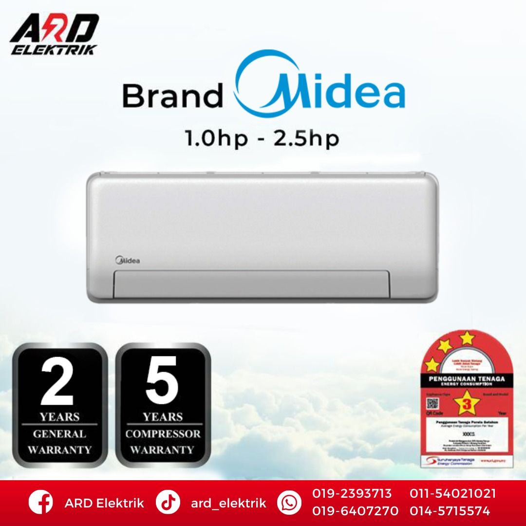 MIDEA, TV & Home Appliances, Air Conditioners & Heating on Carousell