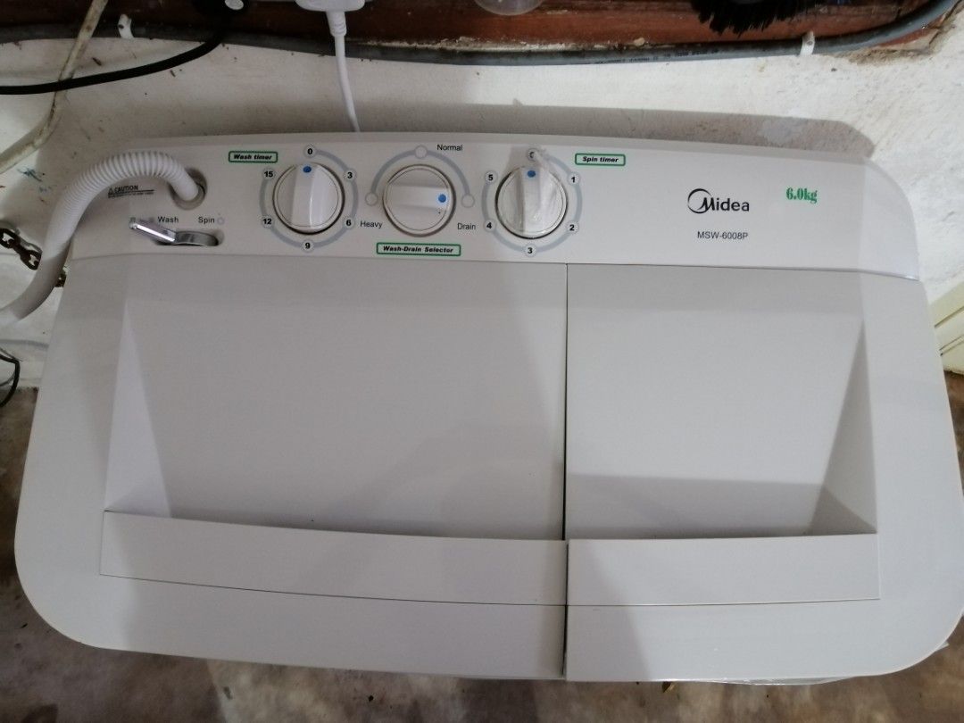 Midea manual washing machine MSW6008P, TV & Home Appliances, Washing