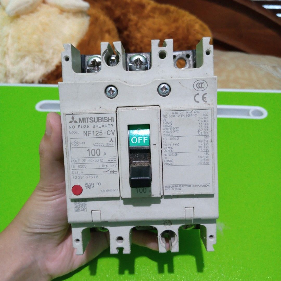 MITSUBISHI No Fuse Breaker / MCCB / NFB NF125CV 3P 100A Original