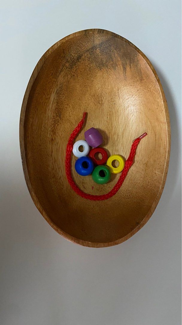 Montessori Threading Large Beads Activity, Hobbies & Toys, Toys & Games