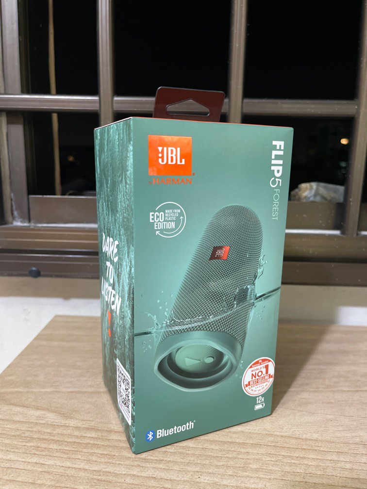 New JBL Flip 5 Portable Waterproof Speaker Forest Green, Audio