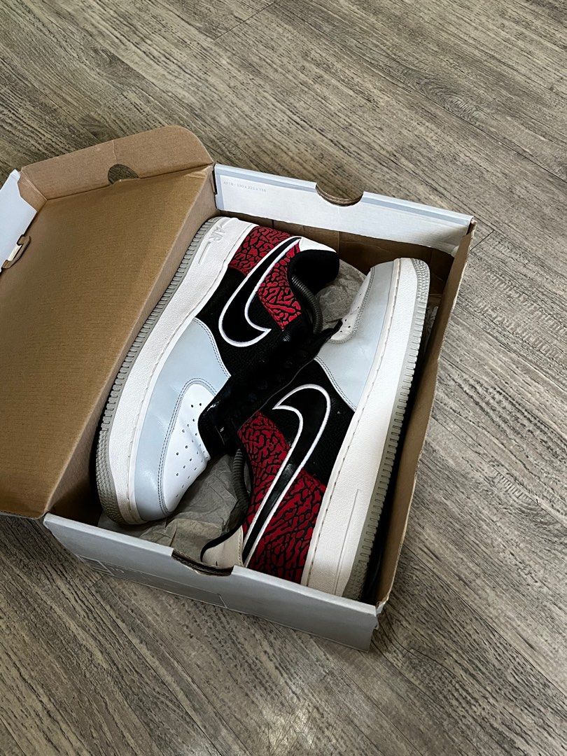 nike air force 1 black crimson