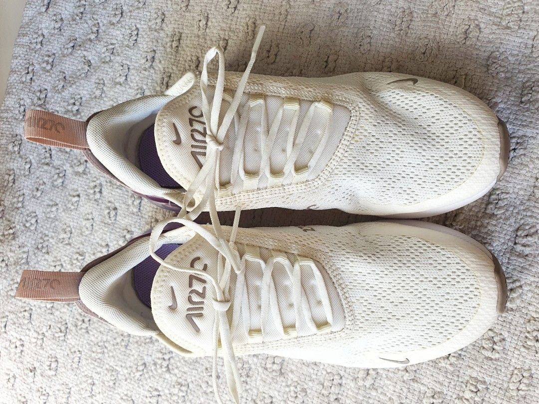 NIKE Air Max 270 Womens Beige Purple