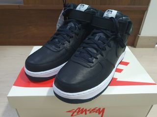 Rare - Nike Air Force 1 Black 'Overbranding' 07 lv8 Size 12.5
