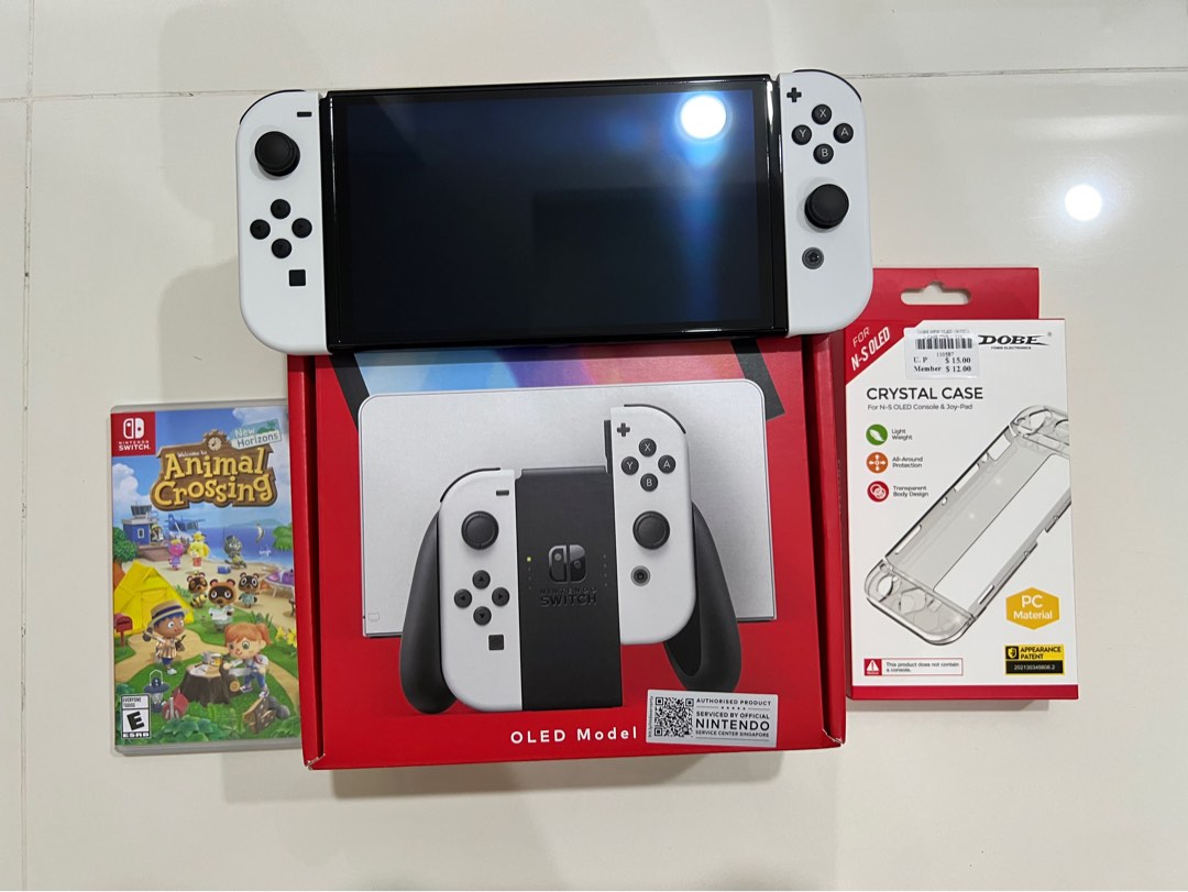 Nintendo Switch OLED with Animal Crossing, Video Gaming, Video Game