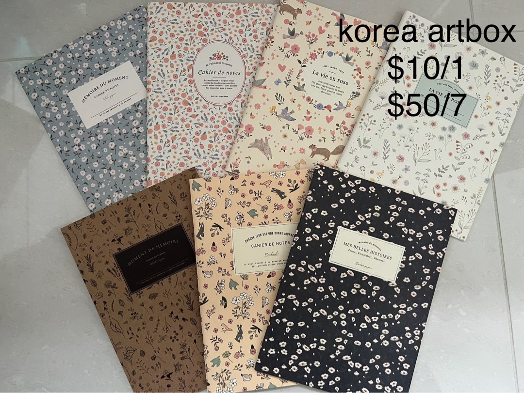 notebooks (korea artbox, muji), 興趣及遊戲, 書本 & 文具, 教科書 Carousell