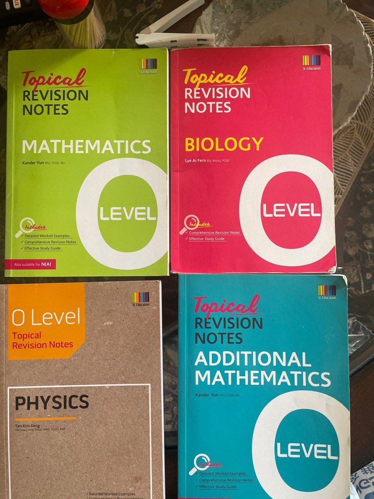 O Level Topical Revision Notes Biology Physics A Math Advanced math E ...