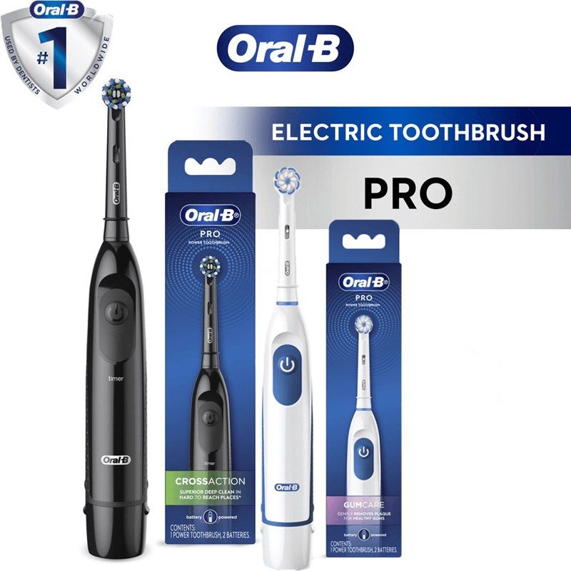 OralB Pro Battery Electric Toothbrush 1 Count, Beauty & Personal Care