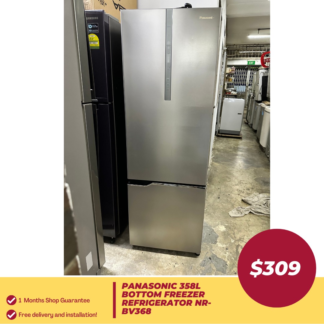 PANASONIC 358L Bottom Freezer Refrigerator NRBV368, TV & Home