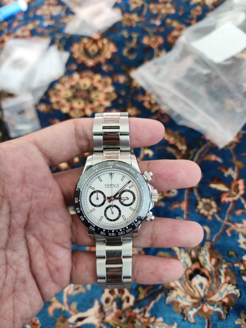 Parnis chronograph watch deals