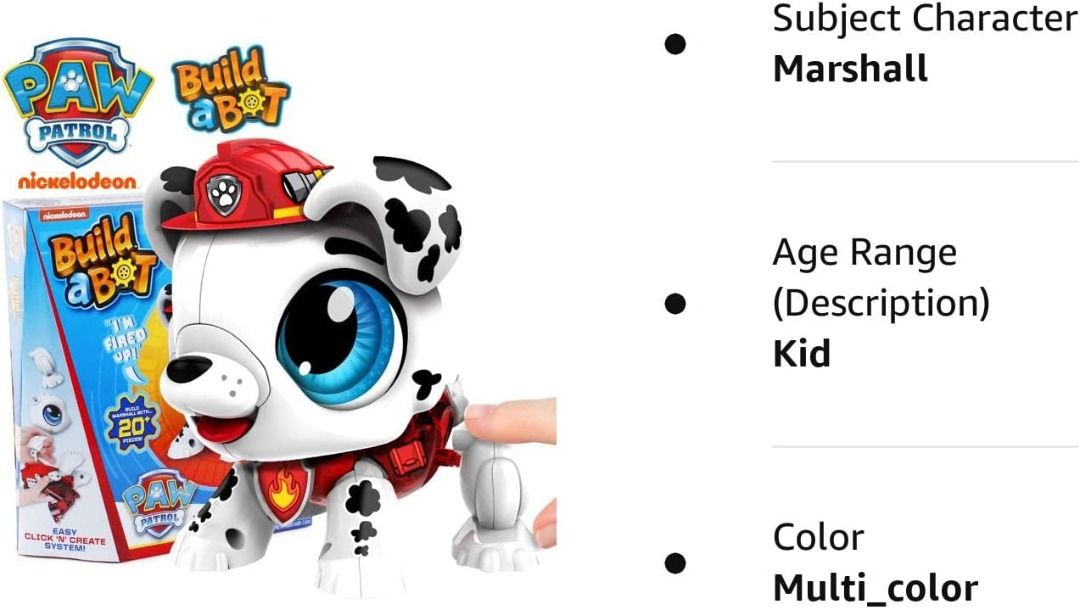 Paw Patrol Marshall Robotic Build-A-Bot Paw Patrol Paw