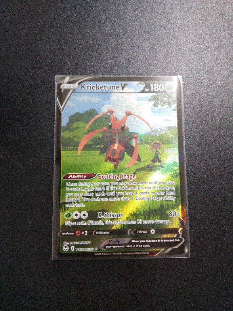 Pokemon TCG Kricketune V Ultra Rare - SS12 Silver Tempest Trainer Gallery,  Hobbies & Toys, Toys & Games on Carousell