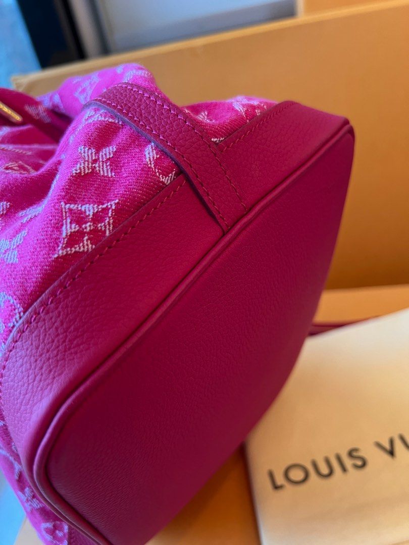 Preloved authentic Louis Vuitton Lv noefull pink bucket bag with