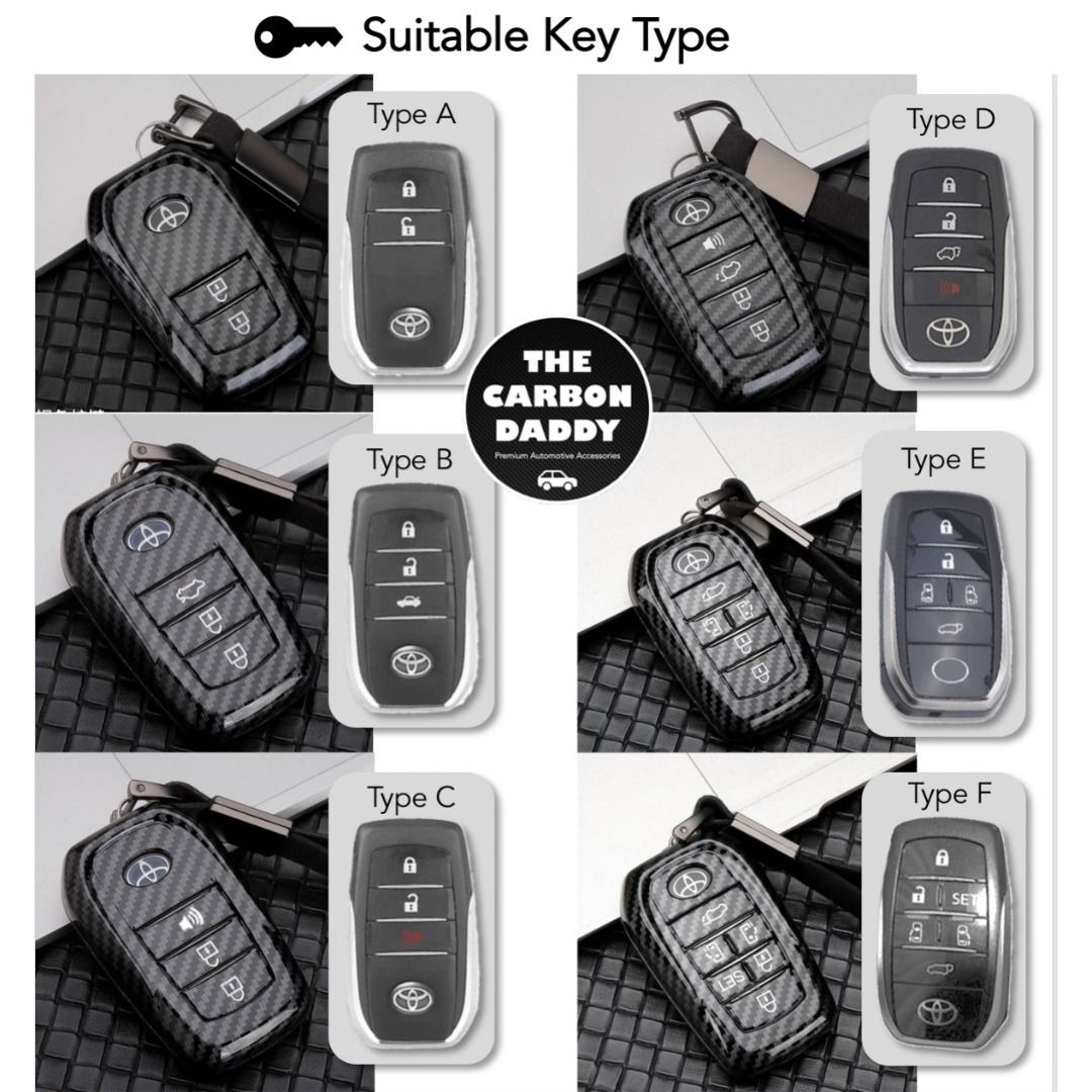 Premium Toyota Carbon Fibre Full Cover Key Case, Tags: toyota, harrier ...