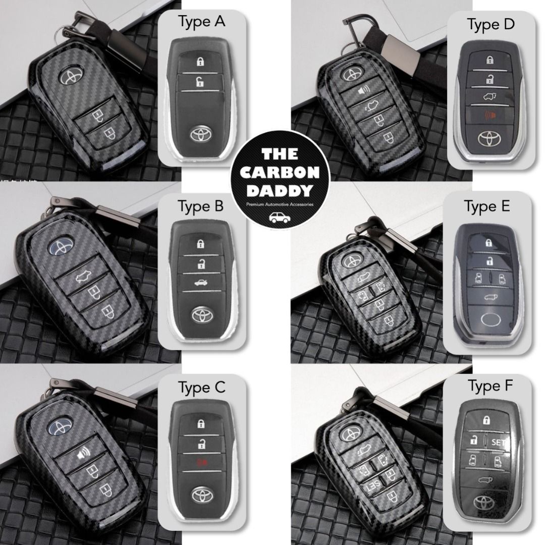 Premium Toyota Carbon Fibre Full Cover Key Case, Tags: toyota, harrier ...