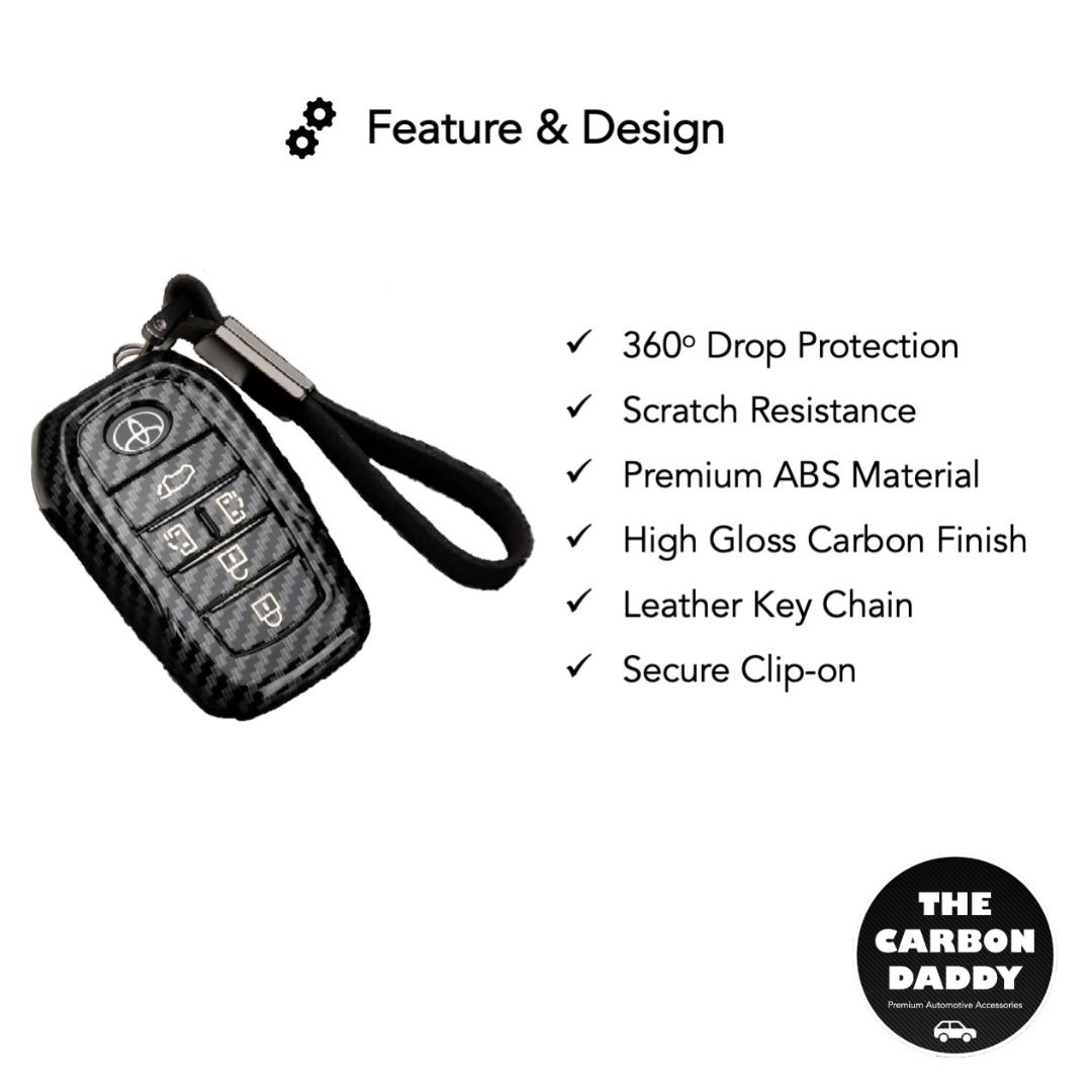 Premium Toyota Carbon Fibre Full Cover Key Case, Tags: toyota, harrier ...